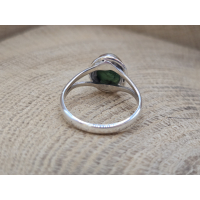 Echt Zilveren ring met Groene Koper Turquoise